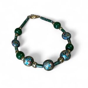 Vintage Chinese cloisonné Beaded Bracelet